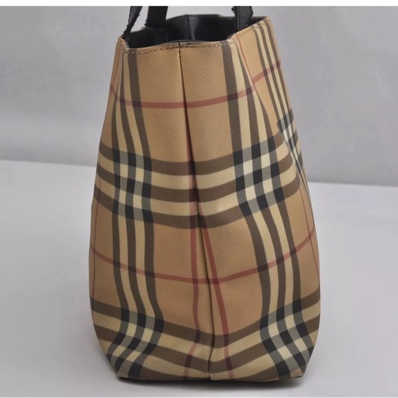 Authentic BURBERRY Vintage Nova Check Leather Hand Bag Beige (need to be fixed) - Picture 8 of 16